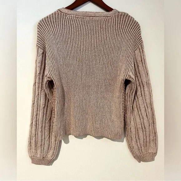 Free People When It Rains V-Neck Sweater - SIZE MEDIUM - Picture 9 of 16